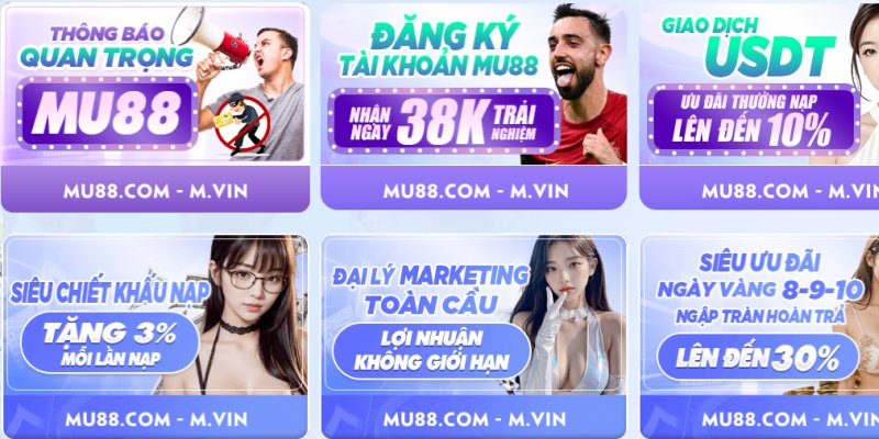 Điểm danh khuyến mãi casino Mu88 đặc sắc